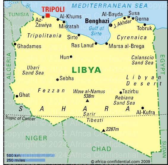Map Libyan Desert